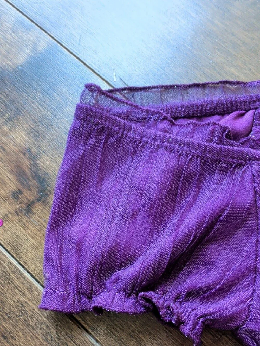 George Purple Off-Shoulder Textured Top - Picture 3 of 4